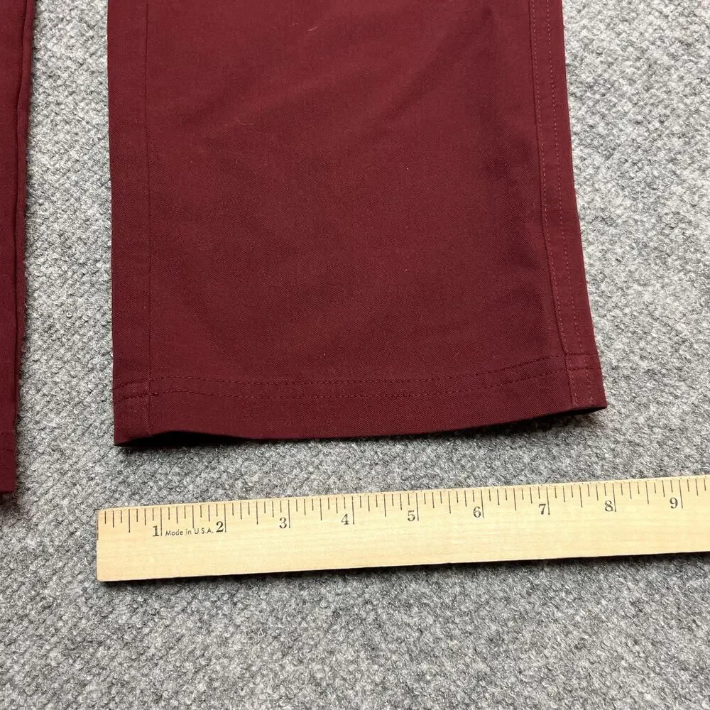 FIGS Technical Collection Pants Men Medium Red Cargo Elastic Waist Scrub Medical